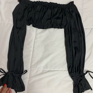 Forever 21 Black Off the Shoulder Croptop